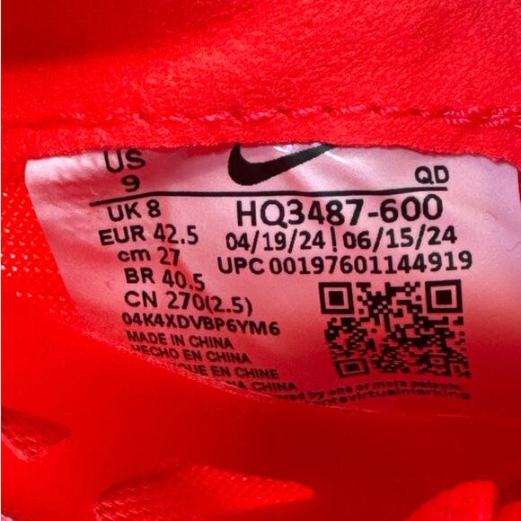 Nike Zoom SD 4 'Bright Crimson Lime Blast' Throwing Shoes Mens Sz 9 (HQ3487-600) - Picture 10 of 10